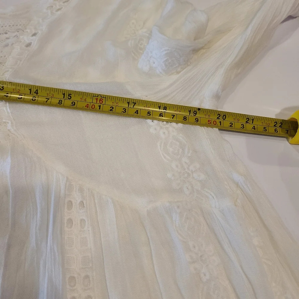 Free People white top lace tunic sz.XS - Picture 8 of 12